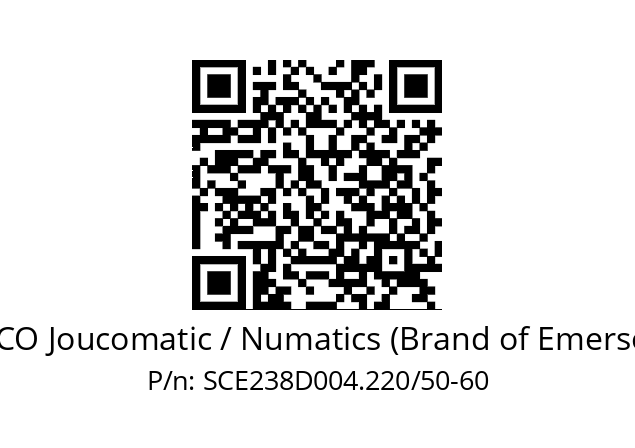   ASCO Joucomatic / Numatics (Brand of Emerson) SCE238D004.220/50-60