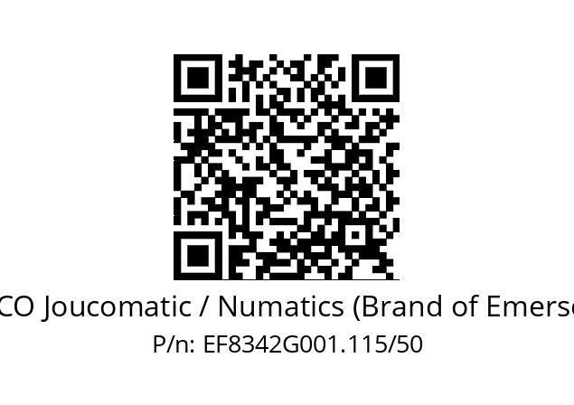   ASCO Joucomatic / Numatics (Brand of Emerson) EF8342G001.115/50