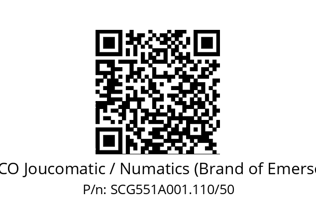   ASCO Joucomatic / Numatics (Brand of Emerson) SCG551A001.110/50