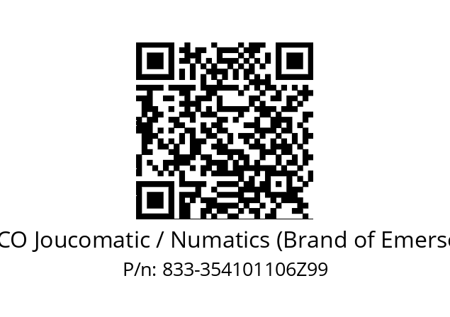   ASCO Joucomatic / Numatics (Brand of Emerson) 833-354101106Z99