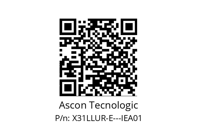   Ascon Tecnologic X31LLUR-E---IEA01