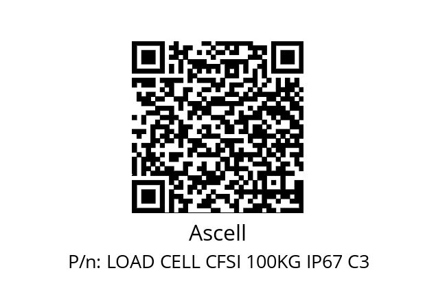   Ascell LOAD CELL CFSI 100KG IP67 C3