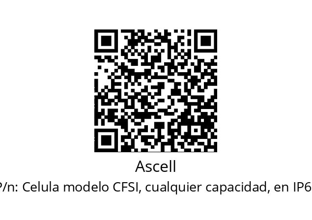   Ascell Celula modelo CFSI, cualquier capacidad, en IP67