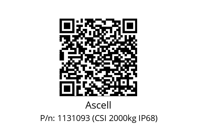   Ascell 1131093 (CSI 2000kg IP68)