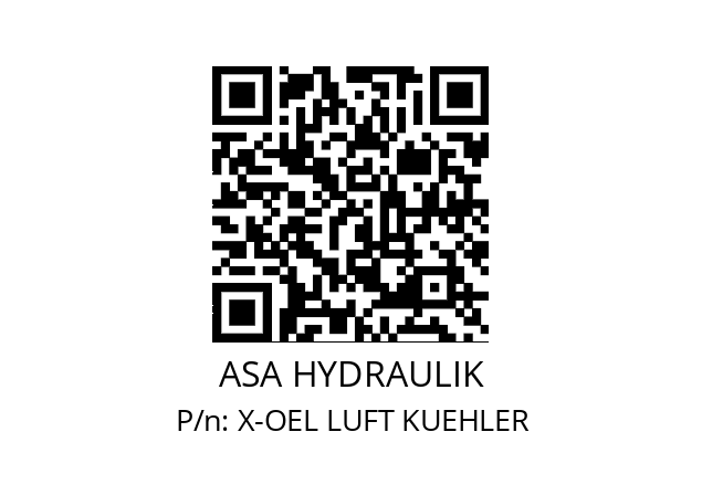   ASA HYDRAULIK X-OEL LUFT KUEHLER