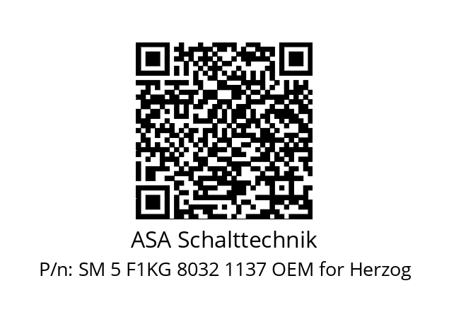   ASA Schalttechnik SM 5 F1KG 8032 1137 OEM for Herzog