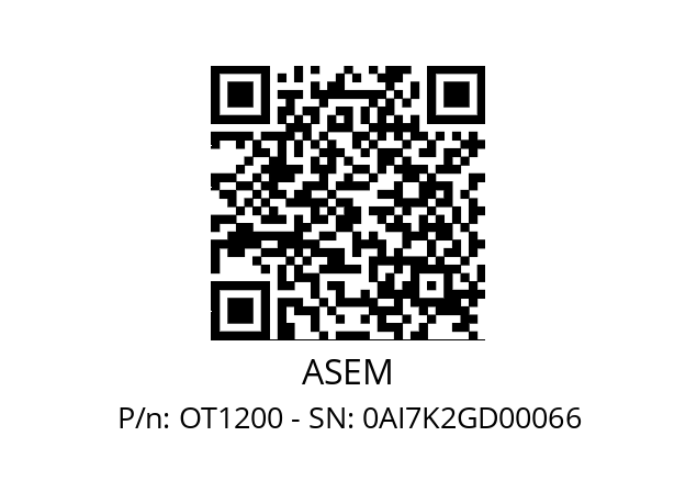   ASEM OT1200 - SN: 0AI7K2GD00066