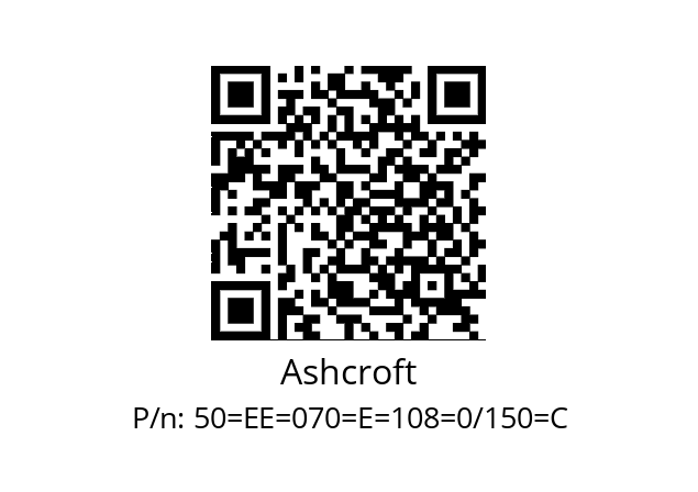   Ashcroft 50=EE=070=E=108=0/150=С