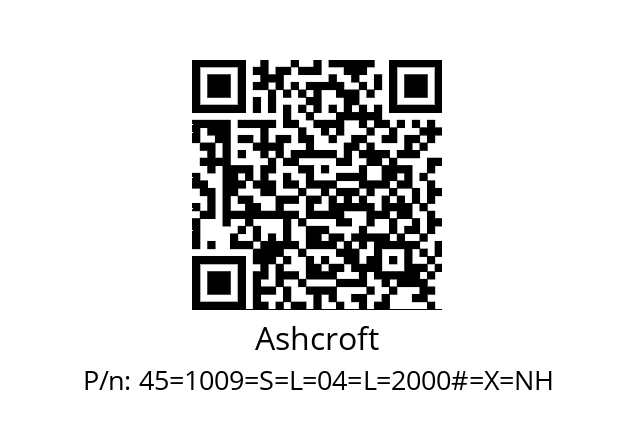   Ashcroft 45=1009=S=L=04=L=2000#=X=NH