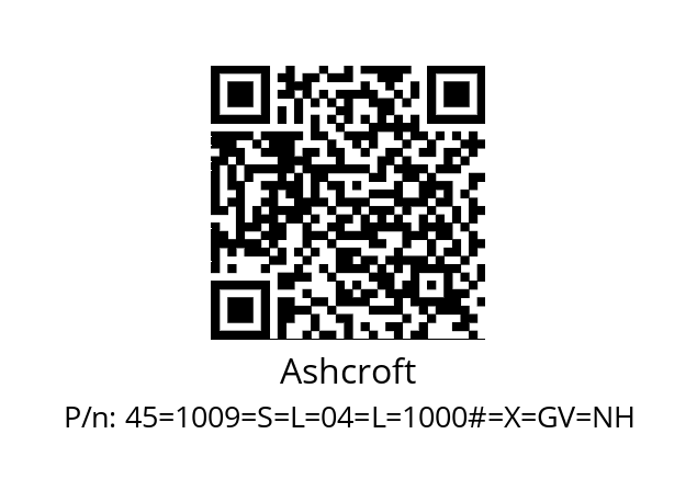   Ashcroft 45=1009=S=L=04=L=1000#=X=GV=NH