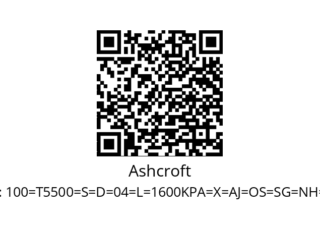   Ashcroft 100=T5500=S=D=04=L=1600KPA=X=AJ=OS=SG=NH=EN