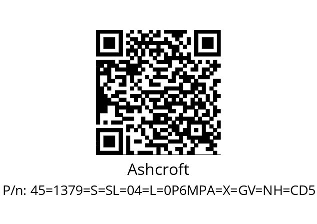   Ashcroft 45=1379=S=SL=04=L=0P6MPA=X=GV=NH=CD5