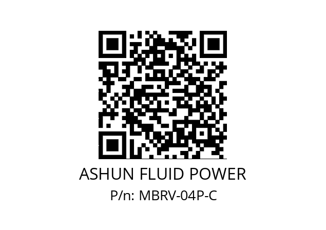   ASHUN FLUID POWER MBRV-04P-C