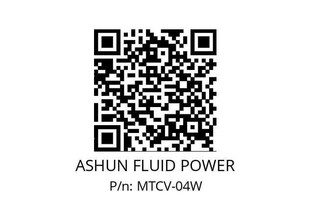   ASHUN FLUID POWER MTCV-04W