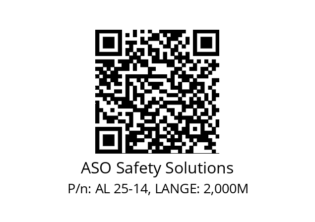   ASO Safety Solutions AL 25-14, LANGE: 2,000M