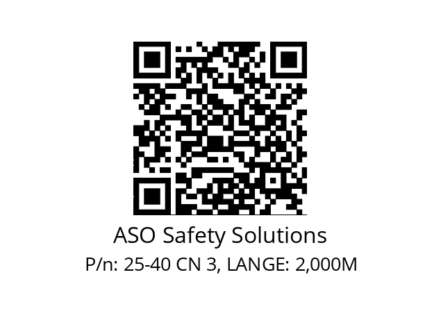   ASO Safety Solutions 25-40 CN 3, LANGE: 2,000M