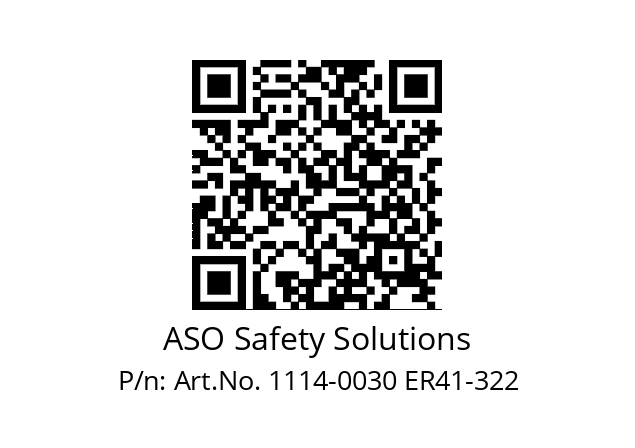   ASO Safety Solutions Art.No. 1114-0030 ER41-322