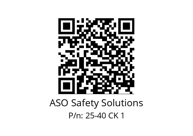   ASO Safety Solutions 25-40 CK 1