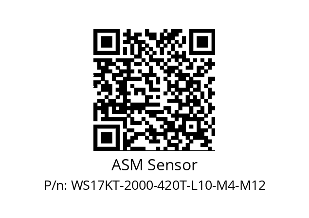   ASM Sensor WS17KT-2000-420T-L10-M4-M12