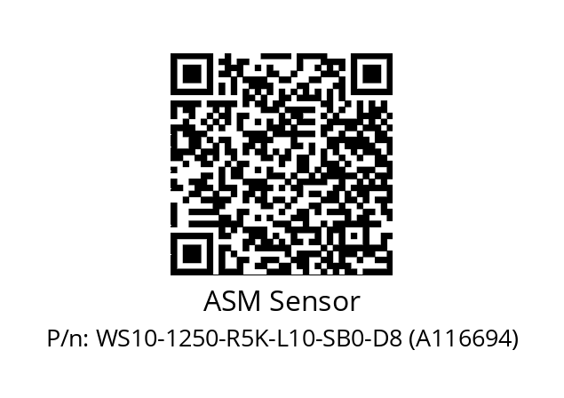   ASM Sensor WS10-1250-R5K-L10-SB0-D8 (A116694)