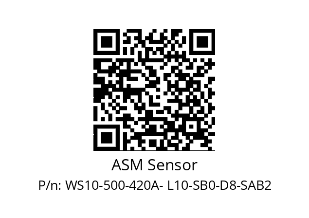   ASM Sensor WS10-500-420A- L10-SB0-D8-SAB2