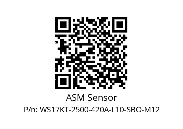   ASM Sensor WS17KT-2500-420A-L10-SBO-M12