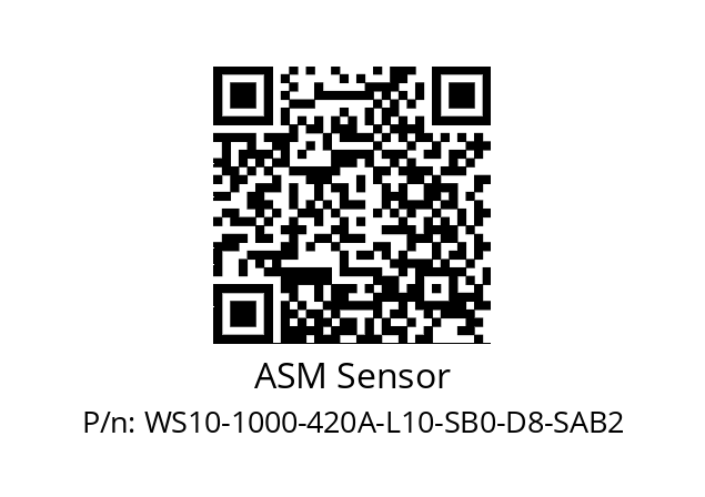   ASM Sensor WS10-1000-420A-L10-SB0-D8-SAB2