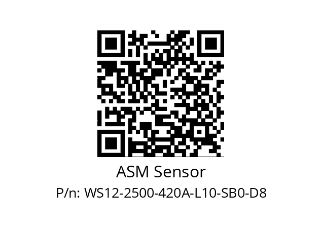   ASM Sensor WS12-2500-420A-L10-SB0-D8