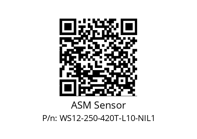   ASM Sensor WS12-250-420T-L10-NIL1