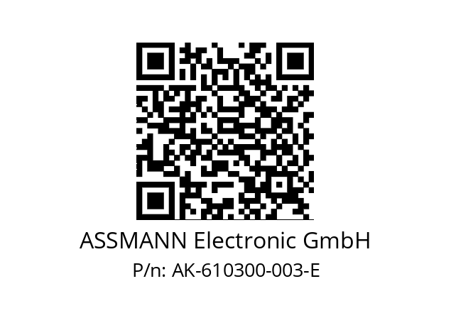   ASSMANN Electronic GmbH AK-610300-003-E