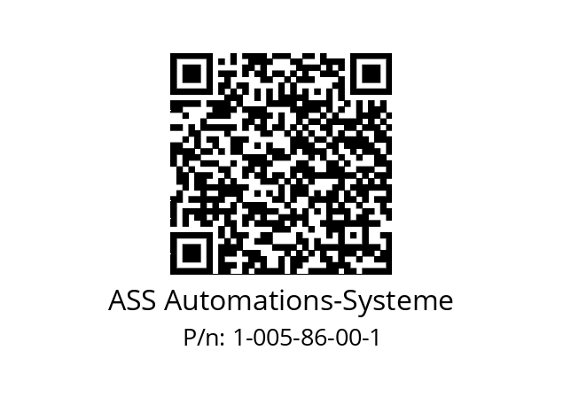   ASS Automations-Systeme 1-005-86-00-1