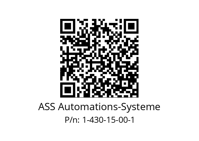   ASS Automations-Systeme 1-430-15-00-1