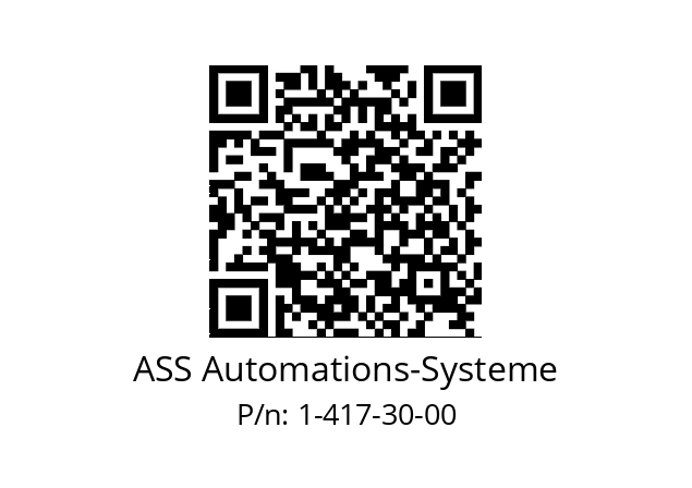   ASS Automations-Systeme 1-417-30-00