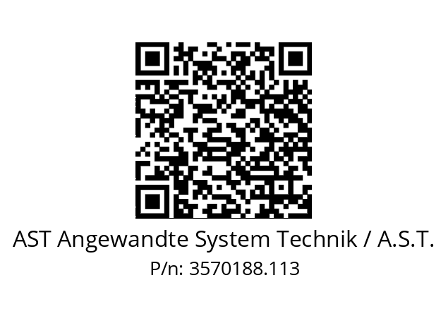   AST Angewandte System Technik / A.S.T. 3570188.113