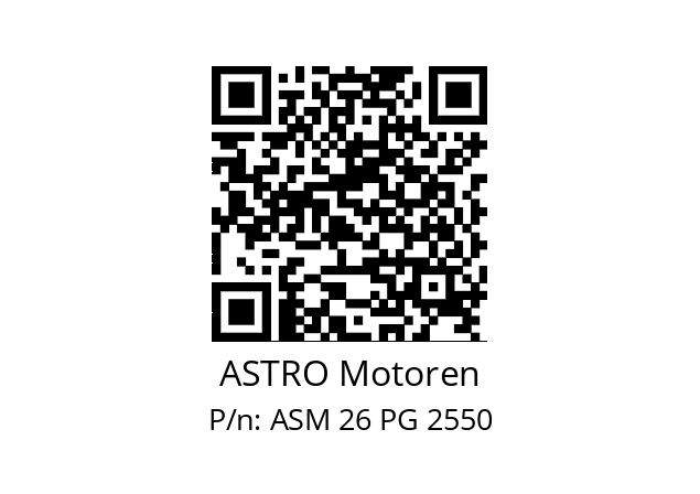   ASTRO Motoren ASM 26 PG 2550