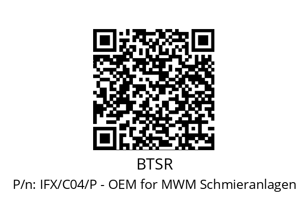   BTSR IFX/C04/P - OEM for MWM Schmieranlagen