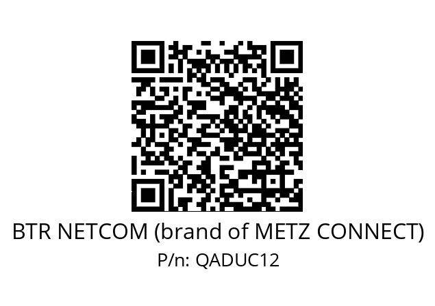   BTR NETCOM (brand of METZ CONNECT) QADUC12