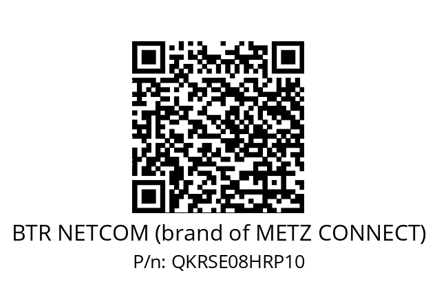   BTR NETCOM (brand of METZ CONNECT) QKRSE08HRP10