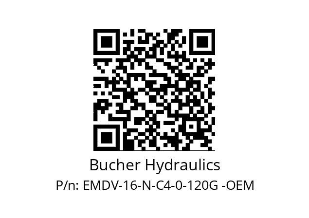   Bucher Hydraulics EMDV-16-N-C4-0-120G -OEM