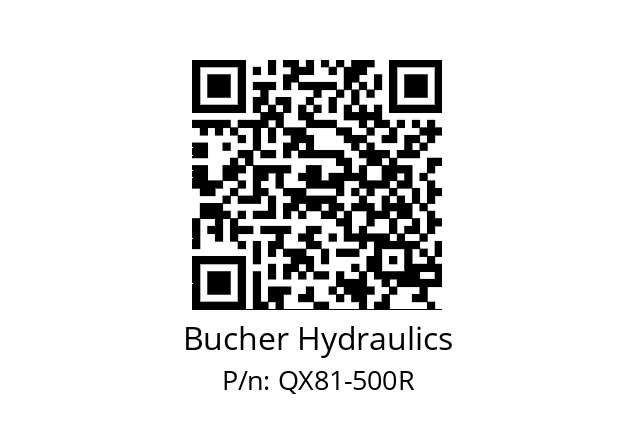   Bucher Hydraulics QX81-500R