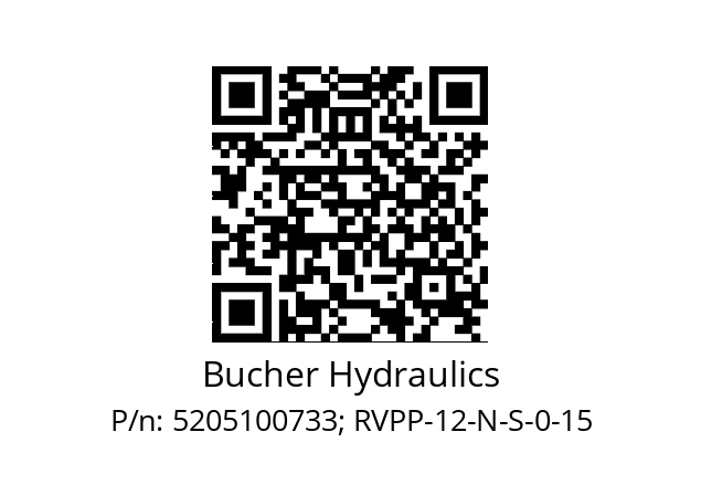   Bucher Hydraulics 5205100733; RVPP-12-N-S-0-15