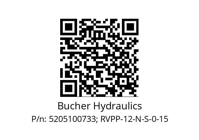   Bucher Hydraulics 5205100733; RVPP-12-N-S-0-15