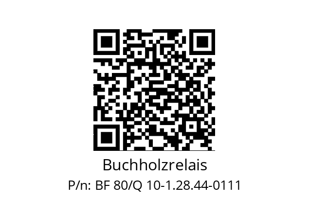   Buchholzrelais BF 80/Q 10-1.28.44-0111