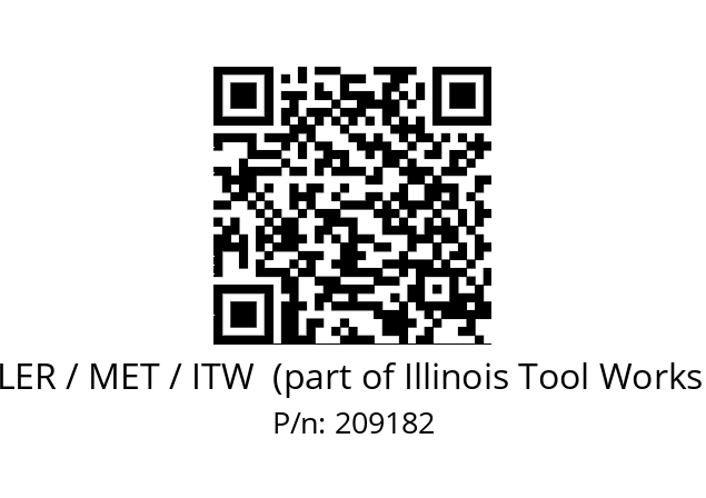   BUEHLER / MET / ITW  (part of Illinois Tool Works (ITW)) 209182