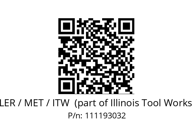   BUEHLER / MET / ITW  (part of Illinois Tool Works (ITW)) 111193032