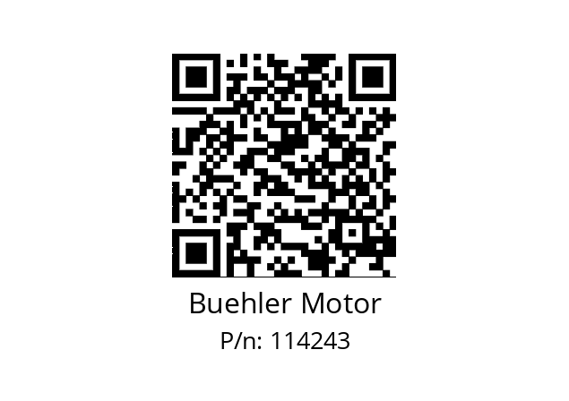   Buehler Motor 114243