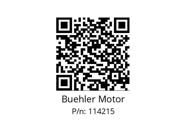   Buehler Motor 114215