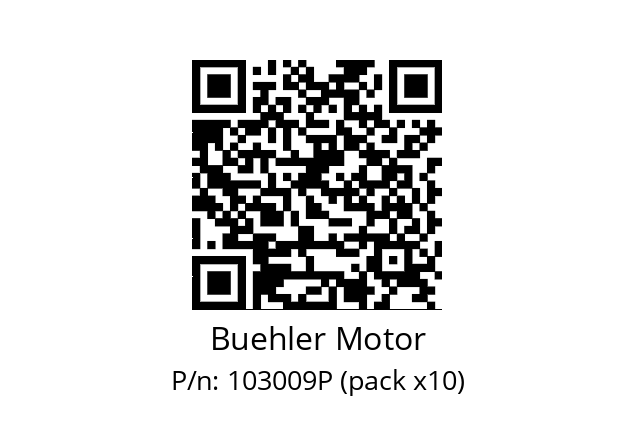   Buehler Motor 103009P (pack x10)