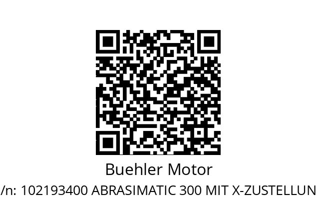   Buehler Motor 102193400 ABRASIMATIC 300 MIT X-ZUSTELLUNG