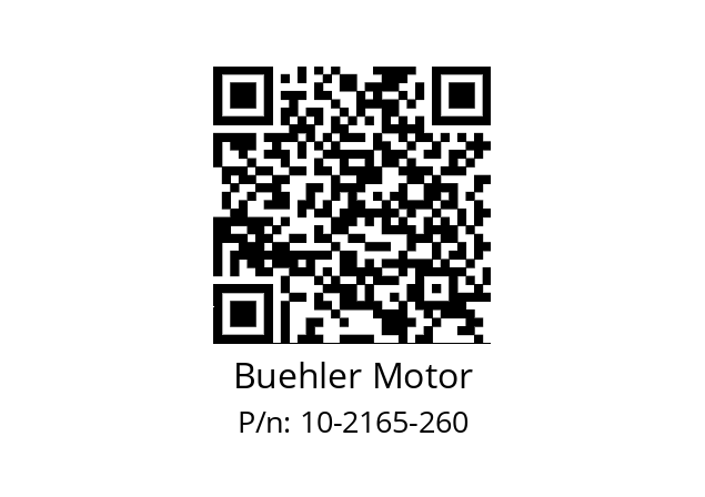   Buehler Motor 10-2165-260